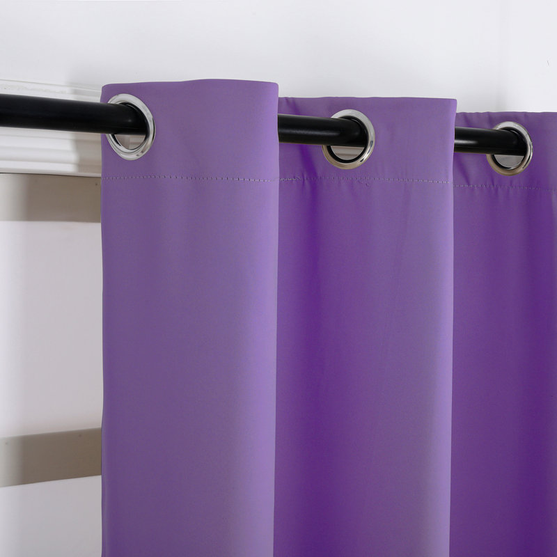 Ranheid Blackout Curtain Pair, Purple, 66cm Width x 213cm Drop