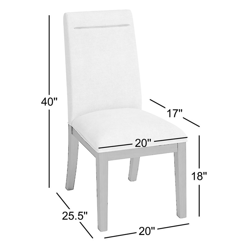 Donny 18'' H Upholstered Acacia Side Chair, White