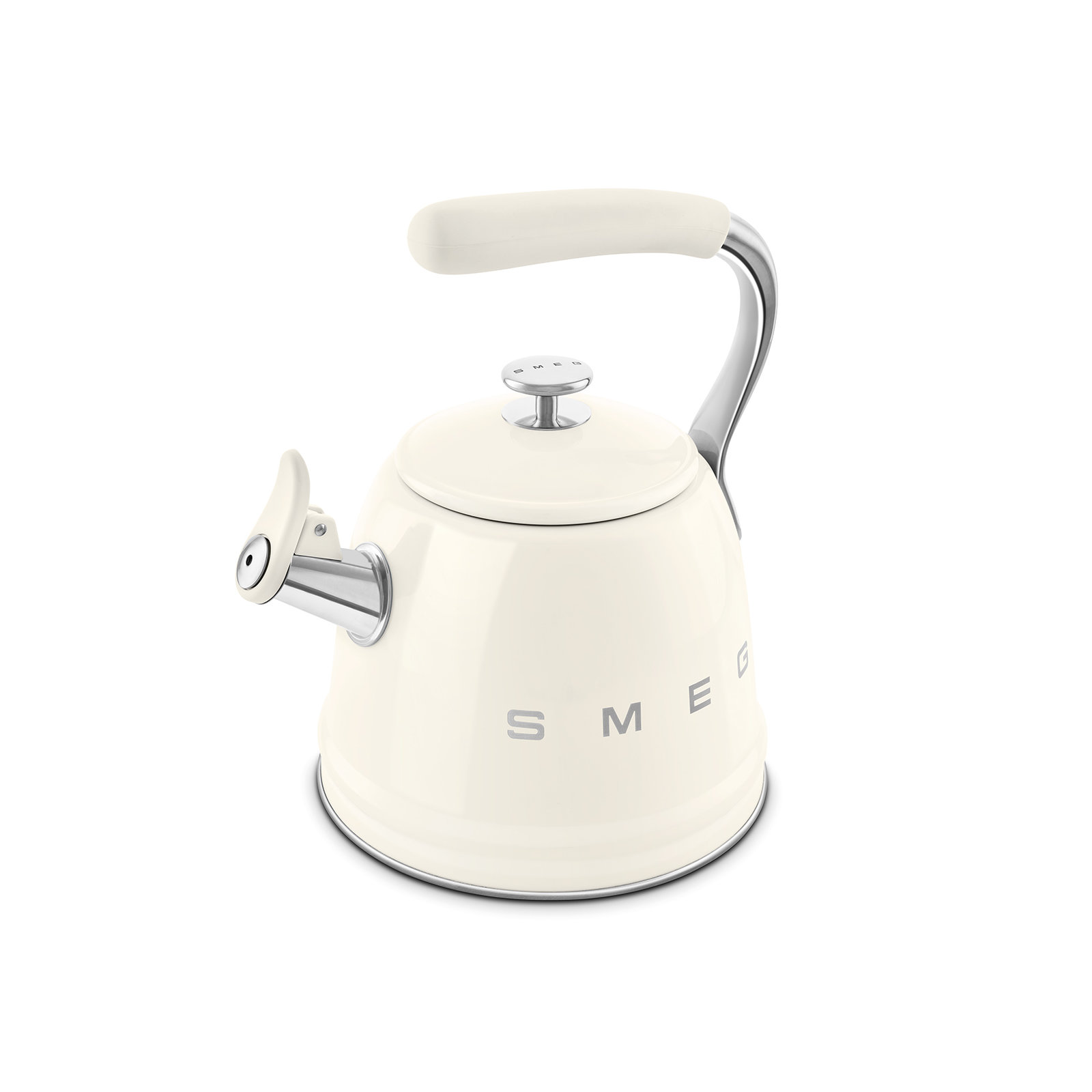 SMEG 50"s Retro Style Whistling Stovetop Kettle, Cream