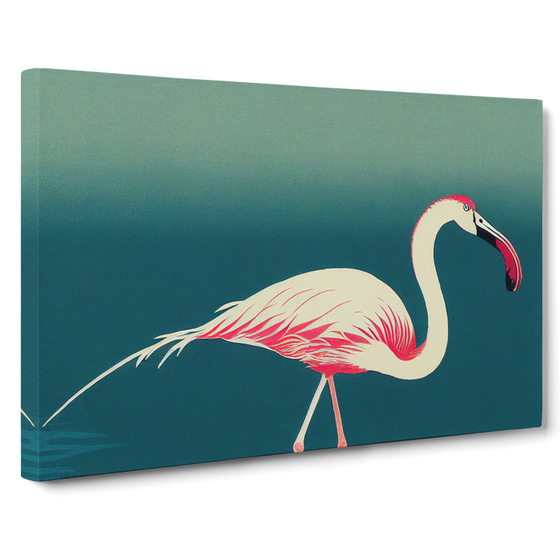 Gorgeous Flamingo - Wrapped Canvas, 35cm H x 50cm W x 3cm D
