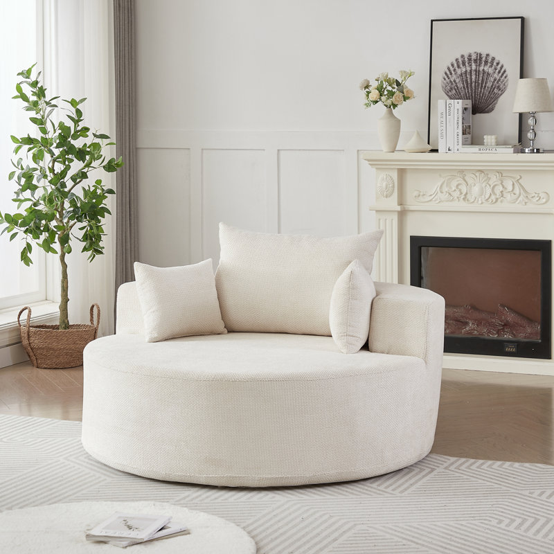 Fauteuil-lit moderne pour salon, chambre à coucher, Chenille beige