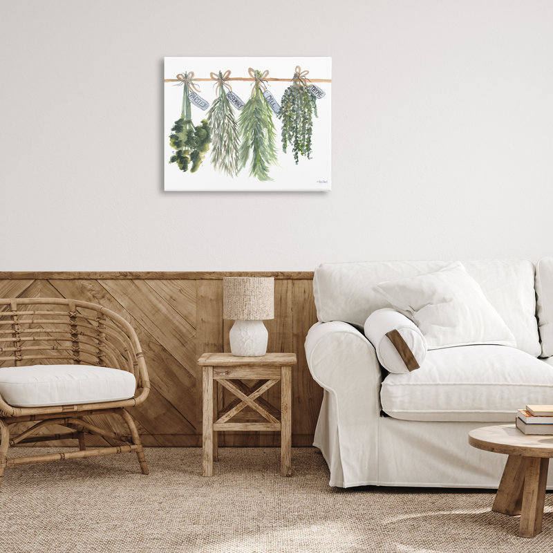 «Hanging Kitchen Herbs», art mural sur toile par Roy Ebert, H 24 po x l 30 po