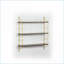 Modern 3-Tier Wall Shelf | Walnut Brown &amp; Lemon Yellow | Wall-Mounted | Walnut | Open Back