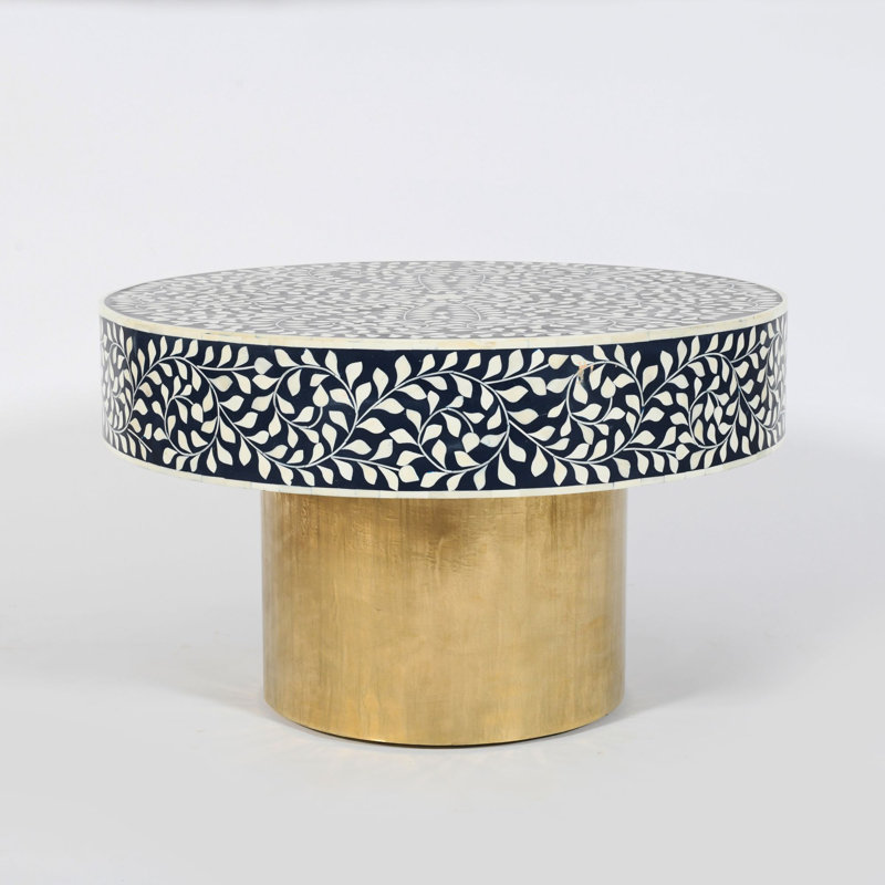 Adonna Solid Wood Solid Wood Drum Coffee Table