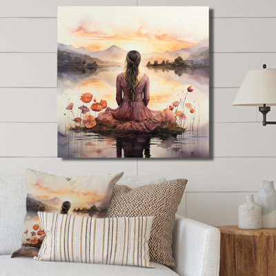 Meditation Serenity By The Lake 3 - Art mural méditation