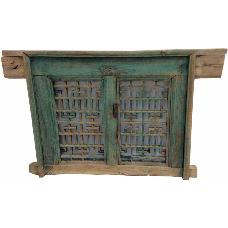 2.6 ft. H x 4.2 ft. W Antique Wood Privacy Screen