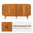 Alee 58'' Wide Mid-Century Modern Curved Design 4-Door Sideboard with Adjustable Shelves and Cable Management-919671074