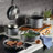 Circulon A1 with ScratchDefense Nonstick Induction Pots and Pans Cookware Set, 8 Piece, Graphite