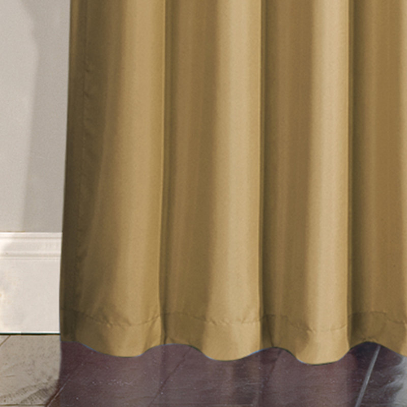 Rideau en microfibre avec passe-tringle, Taupe, L 38 po x L 63 po