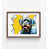 Cadre photo brun simple avec passe-partout