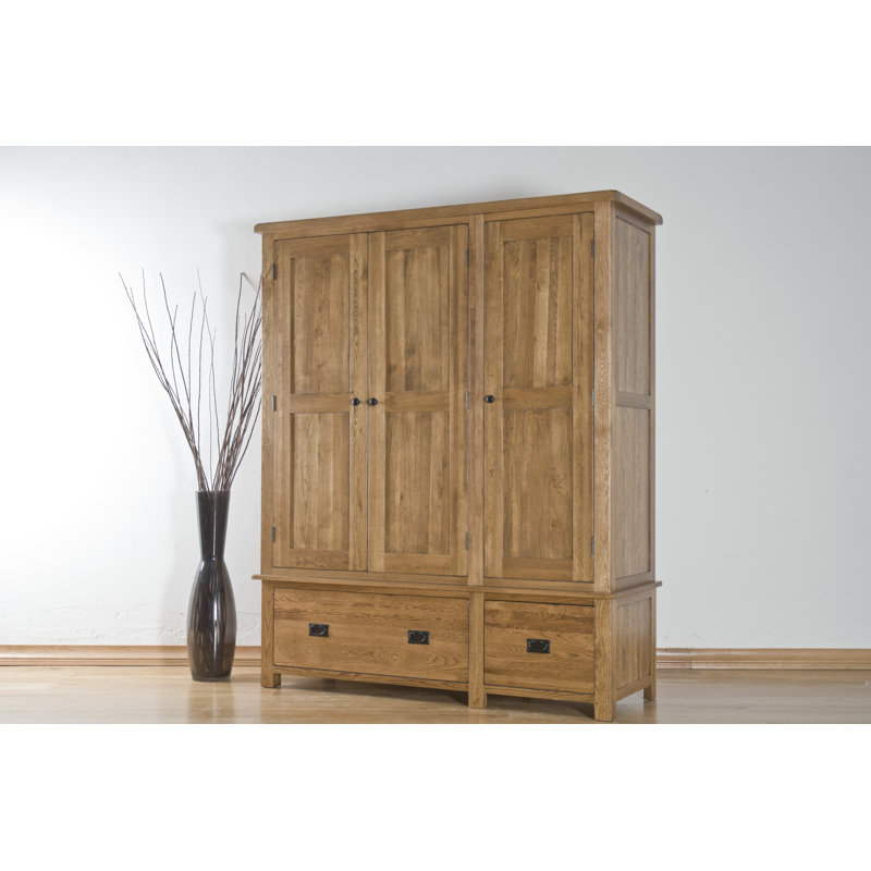 3 Door Solid Wood Wardrobe