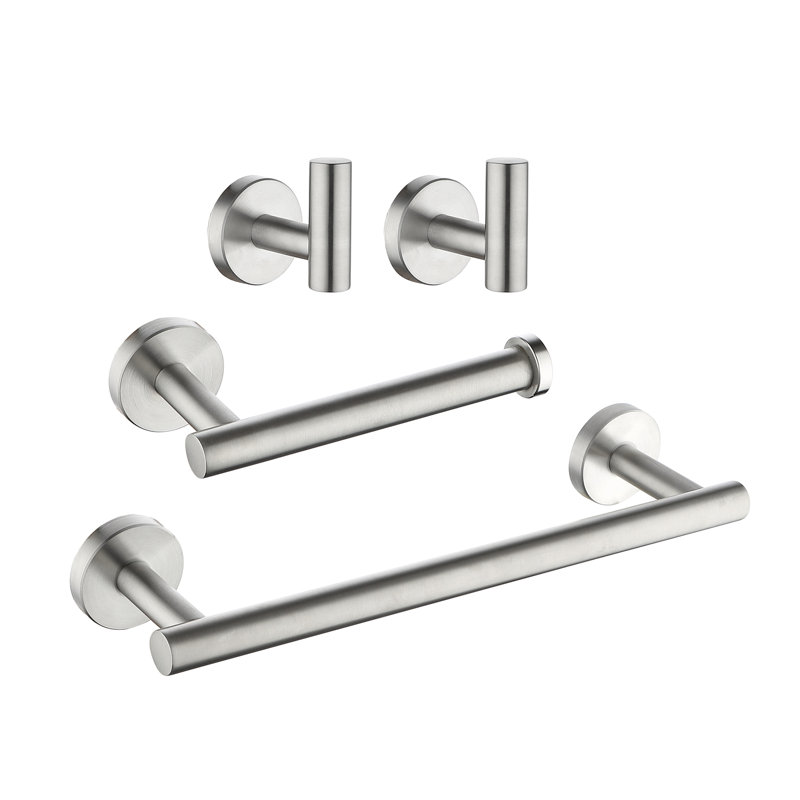 4 - Piece Bathroom Hardware Set, Brushed Nickel