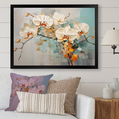 Orchidées beiges tranquillité sur toile