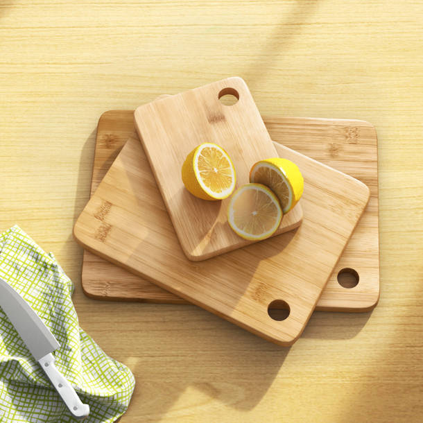 Totally Bamboo 3-Piece Wooden Cutting Board Set, Small to Large Sizes for Chopping Vegetables and Fruits