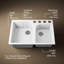 Executive Chef™ 33" L x 22" W Undermount Kitchen Sink with 4 Oversize Faucet Holes-1742873