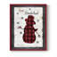 «Chequered Snowman II», reproduction encadrée - bois massif-1038219924-1038219925