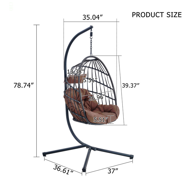Fauteuil de balançoire pour l'intérieur et l'extérieur