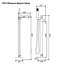 Topcraft Single Handle Floor Mounted Freestanding Tub Faucet with Handheld Shower, Brushed Nickel-69763906