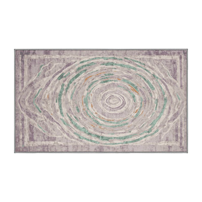 Tapis gris soyeux et moelleux