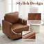 Fauteuil pivotant en similicuir-1102765302