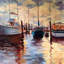 Docks At Sunset - Artist Enhanced Canvas Print-1566192897-1566451011