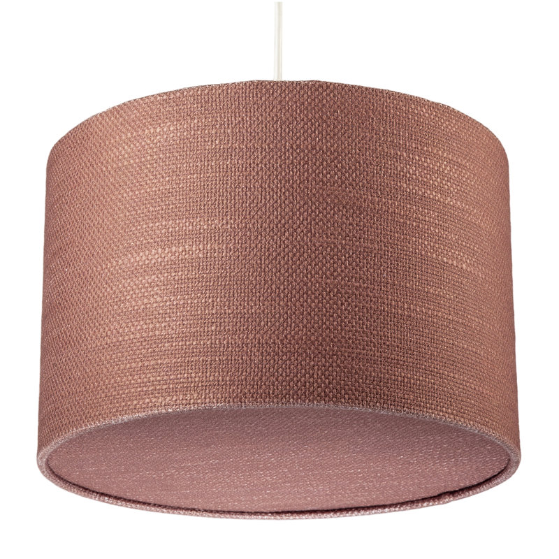 20 cm H Drum Fabric Lamp Shade ( Slip-On ), Mocha