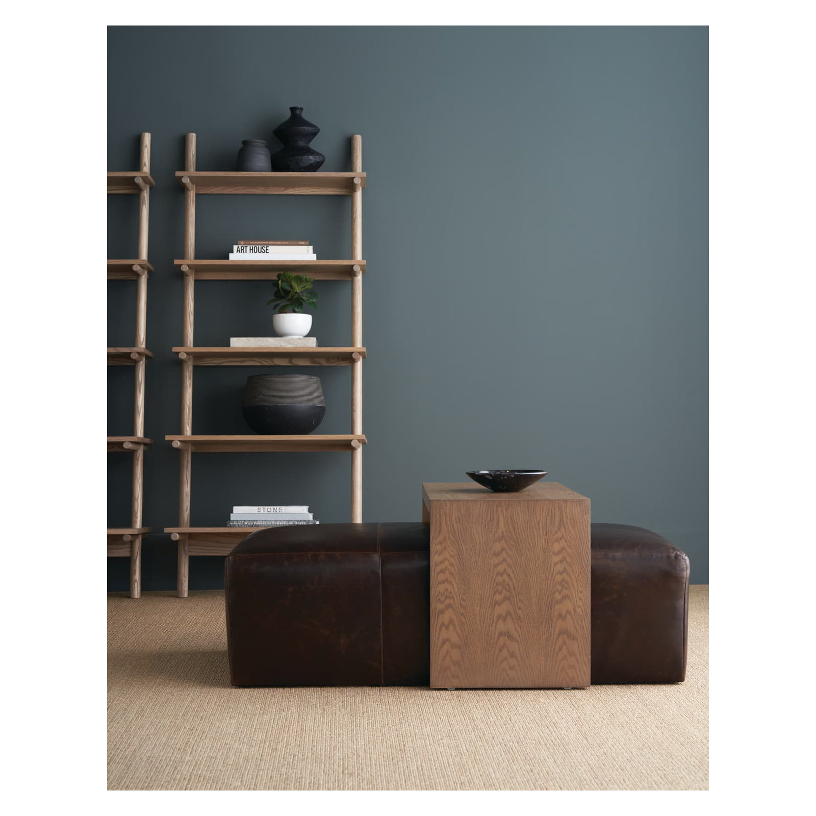 Conroy Upholstered Ottoman, Bark (KL232-80)