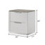 Collection de chambre à coucher grand luxe Monaco avec finition blanche ultrabrillante, accents de marbre gris et éclairage à DEL intégré-823286605-823286606