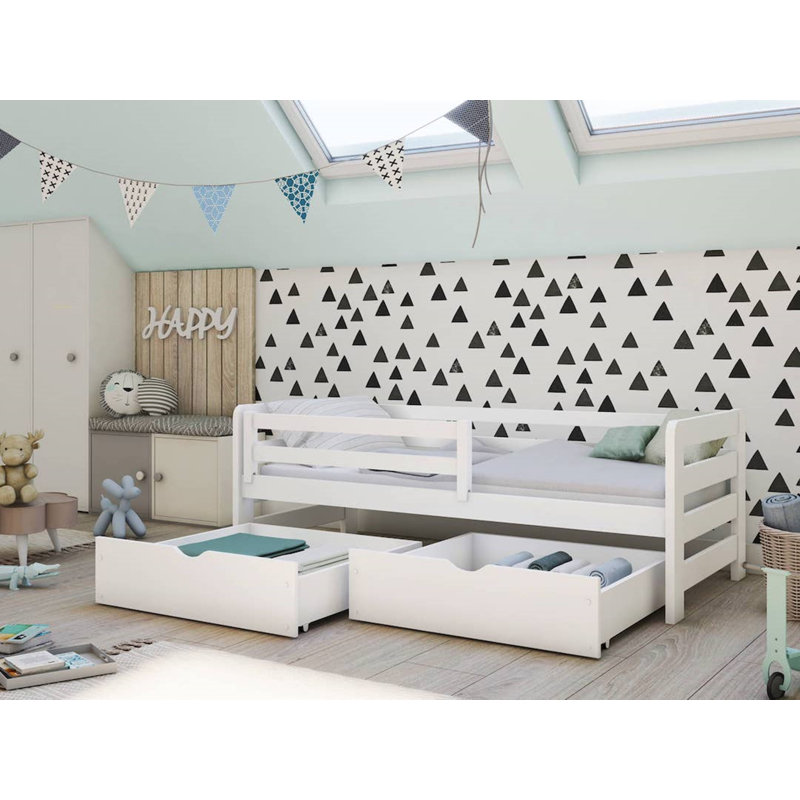 Dereham Single (3') 2 Drawer Mate's & Captain's Bed and Mattress, White Matte