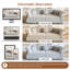 Canapé-lit Chesterfield 97,6 po convertible en velours à accoudoirs roulés, prêt pour plusieurs pièces, gris-197948032-197948034-197948035