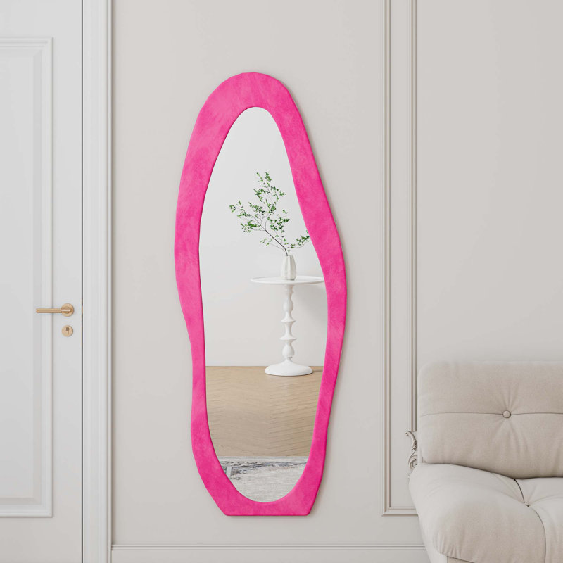 63" X 24" Full Length Mirror, Rose Pink