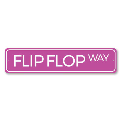 Flip Flop Way Custom Aluminum Sign