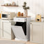Armoire poubelle inclinable avec tiroir de rangement 10 gallons, rangement de cuisine caché, blanc-132912109