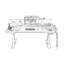 Bureau debout noir en bois manufacturé-864910220