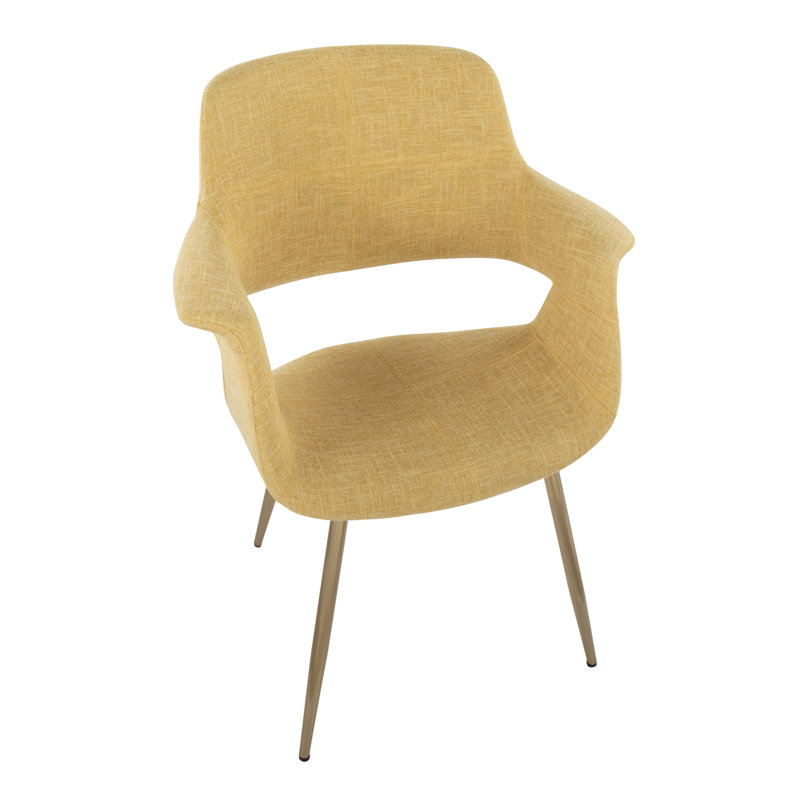 Quirico 16.5'' H Upholstered Armchair, Gold, Yellow