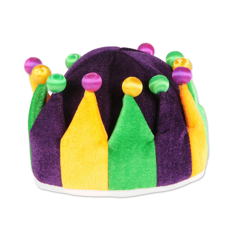Couronne de bouffon en peluche - paquet de 6