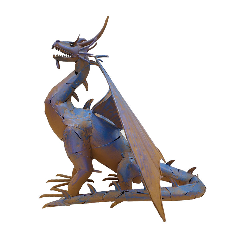 Statue de jardin rustique en métal