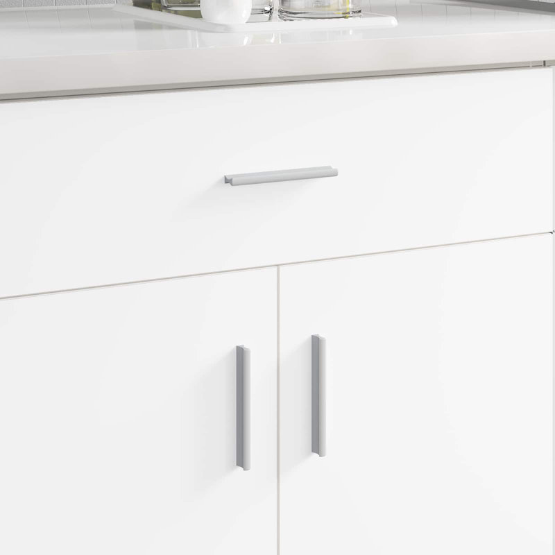Vidaxl Handle Plain Silver Aluminium Furniture Cabinet Hardware Drawer Pull