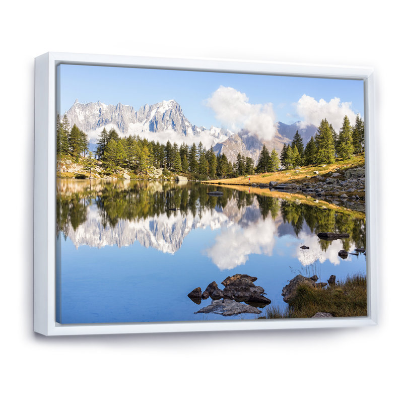 Faune sauvage, paysage de l'Alaska III, reproduction sur toile, Cadre flottant blanc, H 24 po x l 32 po x P 1 po