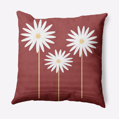 Floral Outdoor Reversible Throw Pillow