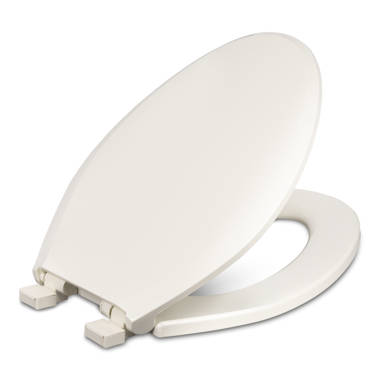 KOHLER Rutledge Plastic White Elongated Soft Close Toilet Seat at