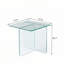 Table d'appoint en verre trempé transparent, petite table à thé, table de chevet en verre trempé-1848469736