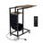 C-shaped End Table with Charging Station Rolling Bedside Table Couch Side Table-2020404575