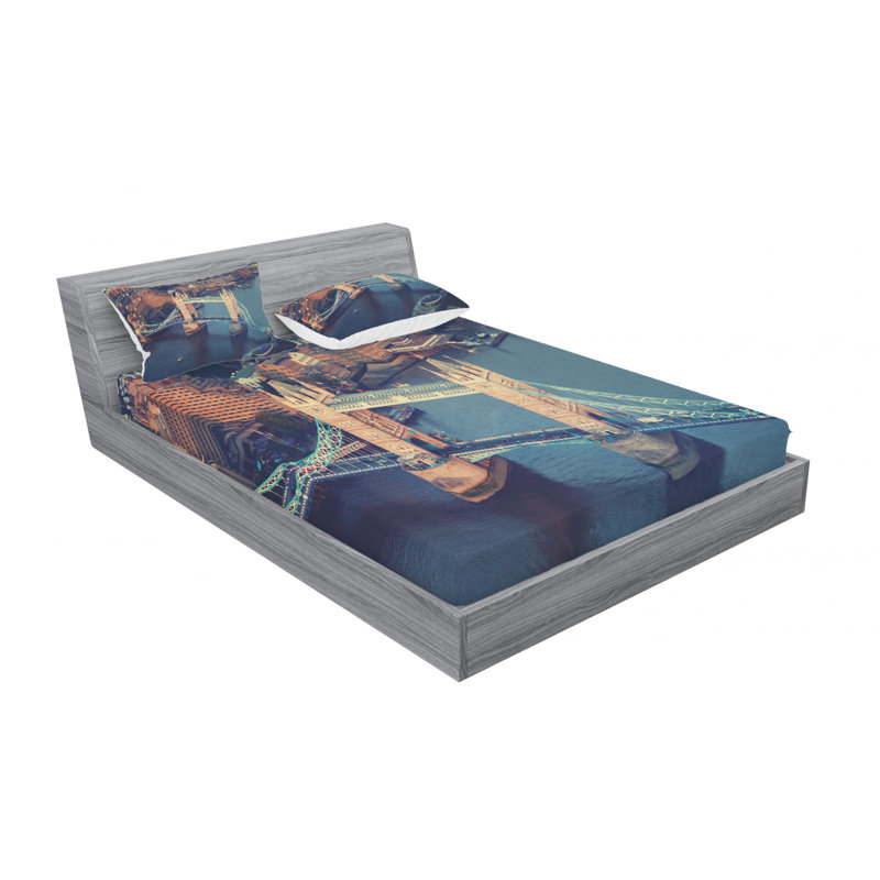 Microfiber Sheet Set, Queen Sheet Set with Fitted Sheet