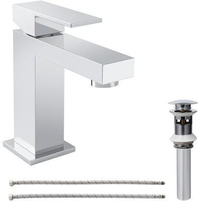 Robinet de salle de bains monotrou avec ensemble de drainage