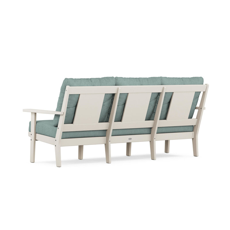 Prairie Deep Seating Sofa, Sand, Glacier Spa