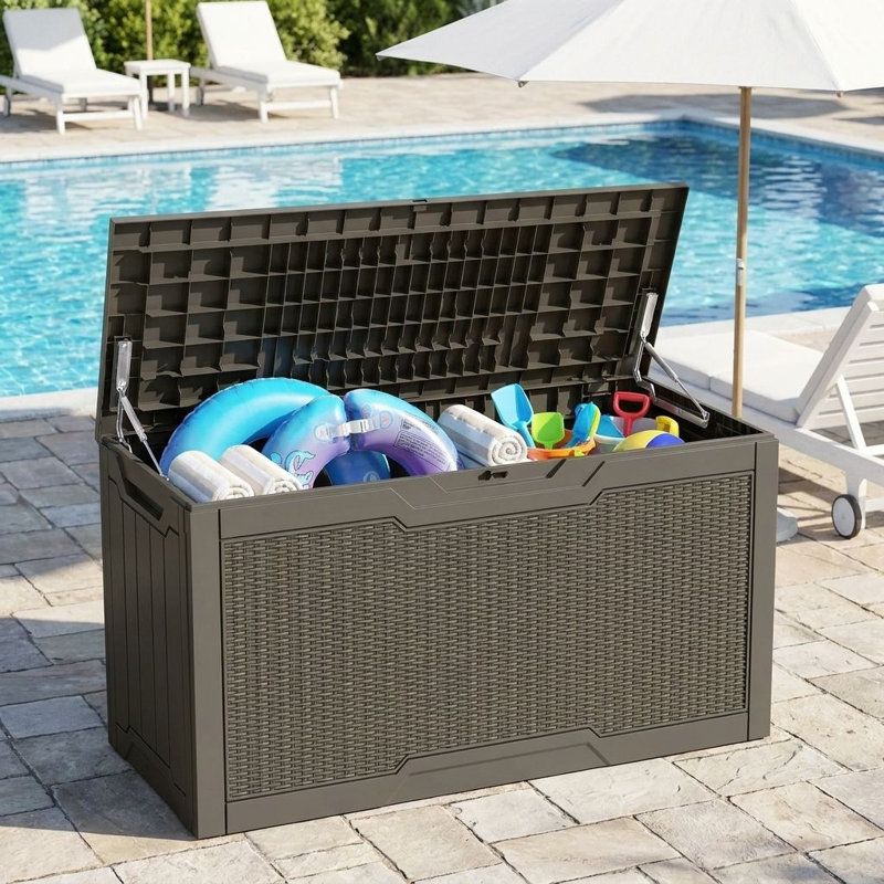 Boîte de rangement en résine résistante à l'eau 80 gallons Balconera