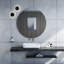 Miroir mural rond de 70 cm, panneau blanc, idéal pour le salon et le couloir, salle de bain à effets de lumière variés, amplification de l'espace