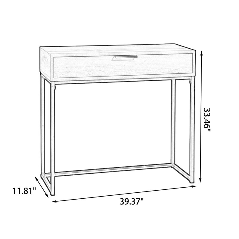 Console Burlywood, 33.46"H×39.37"L×11.81"W