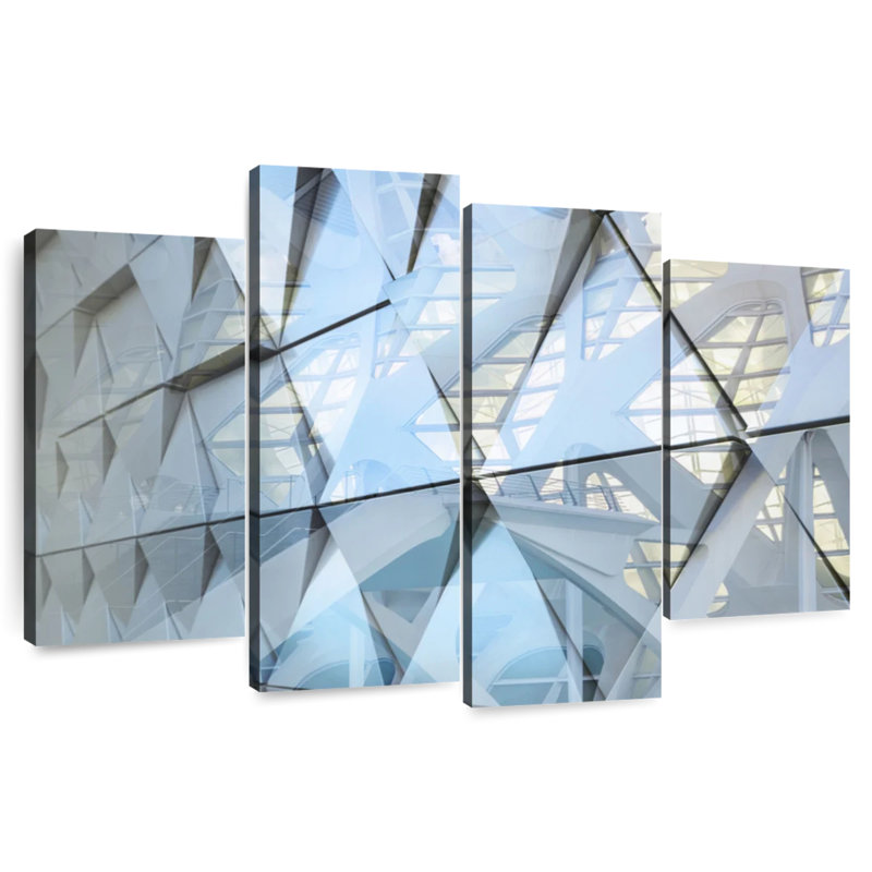 Modern Building Facade, H 27 po x l 43 po